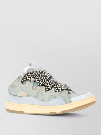 Lanvin leather and polyester low-top sneakers
