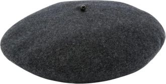 Brunello Cucinelli Vilten Baret - Dames - Accessoires - Grijs - Maat: M Wol