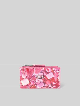 Diesel Kartenetui aus Leder-Mix in Pink, Gr&ouml;&szlig;e 1