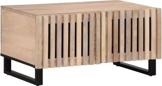 vidaXL Coffee Table White 80x51x40 cm Solid Wood Mango Vidaxl
