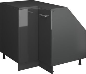 Vicco Armario Para Techo Inclinado Armario De Esquina Rion, Antracita Alto Brillo, 75.6 X 81.6 Cm Con 1 Puerta, Carcasa Del Armario 60 Cm De Profundidad, Vi