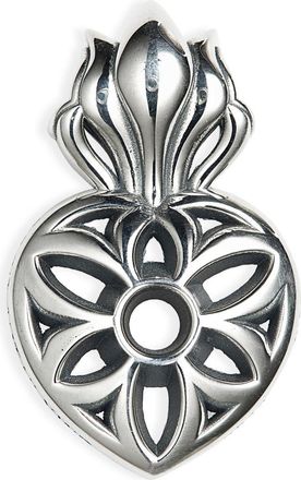 Good Art Hlywd Mens Rosette Heart Pendant in Silver at Nordstrom