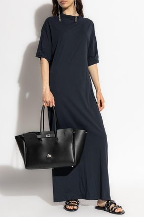 Balenciaga Cotton Dress, Womens, Navy Blue