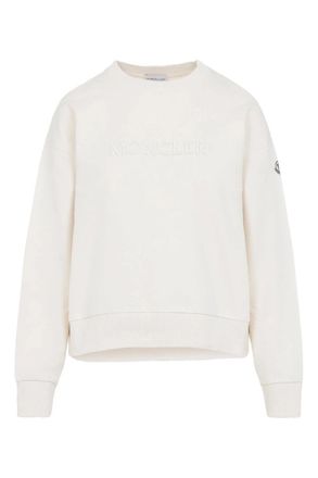 Moncler WOMENS COTTON SWEATSHIRT Size: XS, colour: WHITE