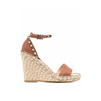 Valentino Garavani Wedges, female, Brown, 7 UK, Wedge Espadrilles
