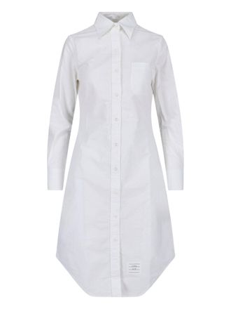 Thom Browne White Minimalist Fitted Shirt Dress