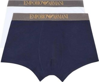 Emporio Armani Two-Pack Viscose Boxer Briefs, Size Small