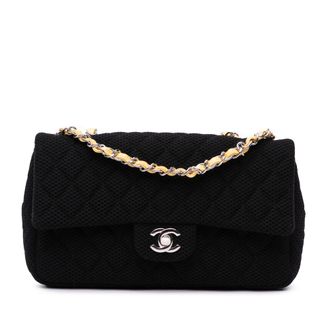 Chanel Pre-owned Womens Quilted Shoulder Bag - Black Textile - One Size