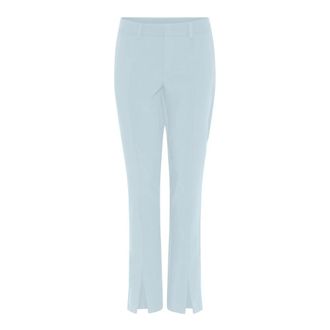 C.Ro Broeken, Dames, Blauw, M, Leer, Slim-fit broek