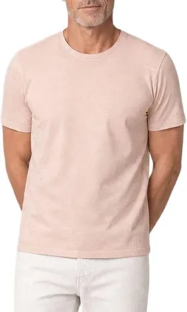 Robert Talbott Davis Pique Linen Tee in Pink at Nordstrom, Size Xx-Large