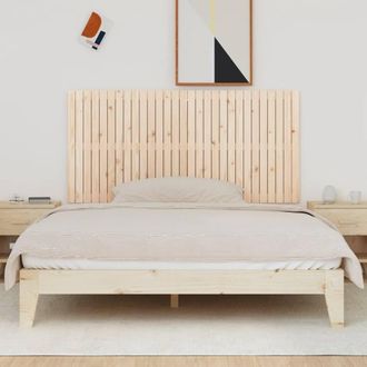 Berkfield Home Wall Headboard 185x3x90 cm Solid Wood Pine in Natural | Size: 185 x 3 x 90 cm