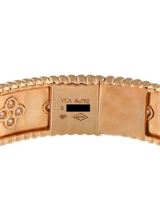 Van Cleef & Arpels 18K rose gold Clovers diamond bracelet - Pink