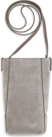 Brunello Cucinelli Womens Bc Duo Suede Cell Phone Case Ice Calf Leather Bos Taurus Beauty Cases