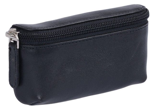 LEAS Gürteltasche Aus Echt-Leder – Schwarz, 5 Reißverschlussfächer, Verstellbar Bis 108 Cm