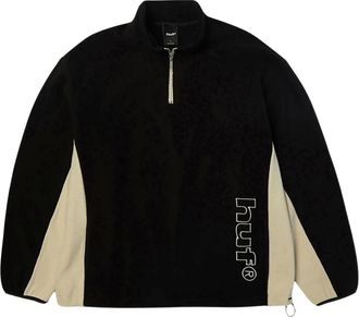 HUF Basecamp Quarter Zip - Heren - Sport - Zwart - Maat: S Fleece