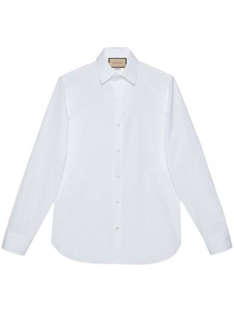 Gucci poplin long-sleeve shirt - men - Cotton - 16 - White