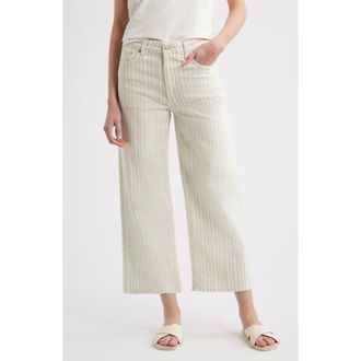 Rails Getty High Waist Crop Wide Leg Jeans in Malibu Stripe at Nordstrom, Size 32