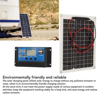OEM Kit De Panel Solar De 15 W Cc 12/24 V Con Regulador De 50 A, Ip67, Para Autocaravanas Y Aplicaciones En Exteriores