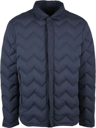 Emporio Armani Jassen, Heren, Blauw, L, Polyester, Trapuntato Jacket