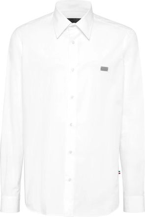 Philipp Plein Heren, Overhemden, Wit, Maat: XL Katoen