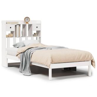 Berkfield Home Bookcase Bed without Mattress White 90x200 cm Solid Wood Pine