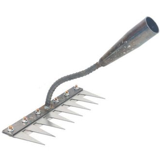 OEM Rastrillo Deshierbador De Metal, Escarificador, Rastrillo Deshierbador Manual, Azada Hueca De Acero Endurecido, Herramienta De Suelo Port&aacute;til De Acero
