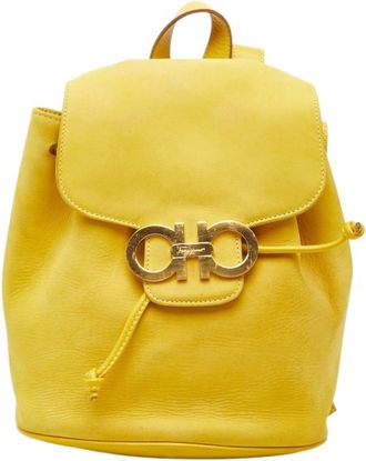 Ferragamo Yellow Leather Backpack (Pre-Owned)