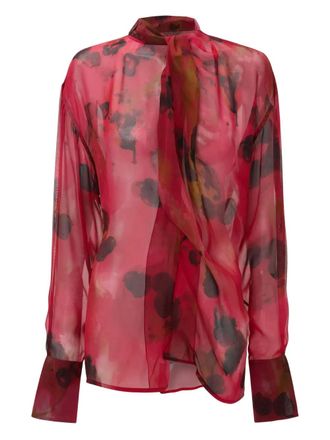 Victoria Beckham Shirt met bloemenprint - Roze