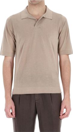 Ballantyne Beige Polo T-shirts en Polos - Heren - Polos - Beige - 2XL - Katoen - Tops
