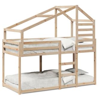 Berkfield Home Bunk Bed without Mattress 80x200 cm Solid Wood Pine in Light Brown