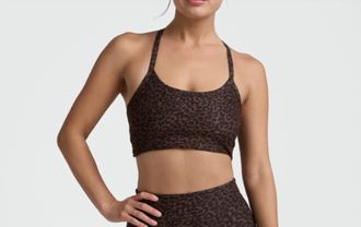 Beyond Yoga Slim Racerback Cropped Tank Top In Animal