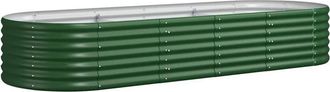 vidaXL Vidaxl - Jardinera Arriate Acero Galvanizado Verde 224x80x36 Cm