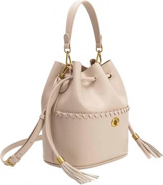 Melie Bianco Womens Janae Recycled Vegan Leather Top Bag In Bone