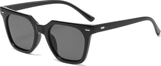 Generic Square Mens Vacation Sunglasses Outdoor Womens Sports Sun Glasses(Black)