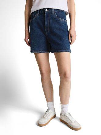Tom Tailor Denim Jeansshorts TOM TAILOR DENIM, Damen, Gr. XXL, N-Gr, used mid stone blau denim, Denim/Jeans, Obermaterial: 99% Baumwolle, 1% Elasthan, unifarben, regul
