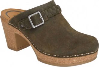 Aetrex Womens Corey Cork Clog In Olive
