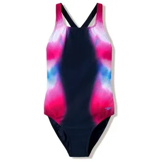 Speedo Print Medalist Swimsuit Badeanzug f&uuml;r Damen | blau