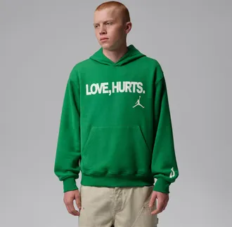 Nike Jordan Nike Mens Jalen Hurts Fleece Hoodie in White | IQ3758-100