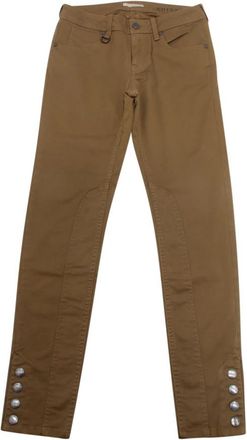 Burberry Brixton Skinny Enkel Broek - Dames - Straight fit broeken - Groen - W24 - Broeken