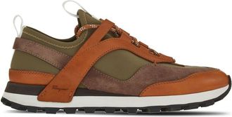 Ferragamo Indy low-top sneakers - men - Leather/Leather/Rubber/Fabric - 6.5 - Green
