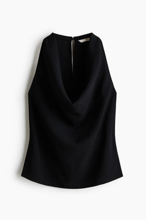 H&M Cowl-neck Top in Black at Nordstrom, Size X-Small