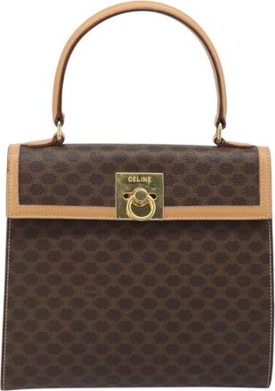Celine Handbag Canvas Brown Canvas Handbag (Pre-Owned)