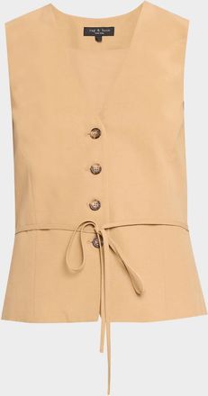 Rag & Bone Paulette Linen-Blend Vest