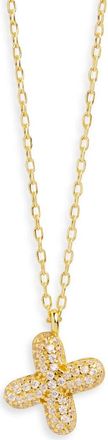 Argento Vivo Cubic Zirconia Bubble Inital Pendant Necklace in Gold - X at Nordstrom