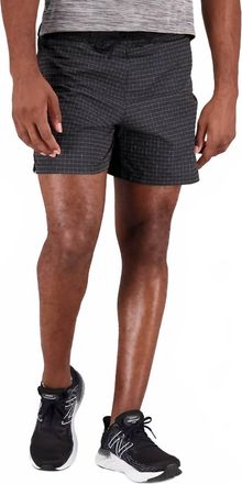 New Balance Mens Impact Luminous 6 Inch Short In Black