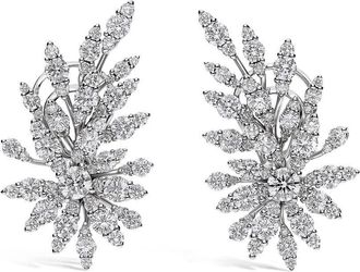 Leo Pizzo 18kt white gold Flame diamond earrings - women - 18kt White Gold/Diamond - One Size - Silver