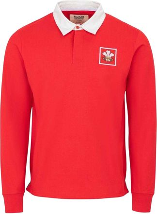 Kooga KooGa Rugbyshirt met lange mouwen voor heren van Wales RU (Rood)