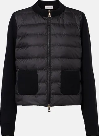 Moncler Down-paneled virgin wool cardigan