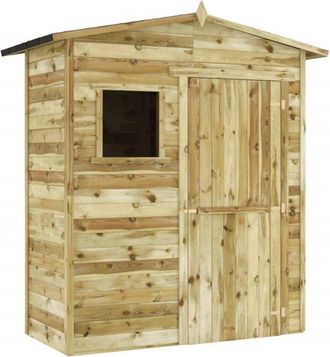 vidaXL Caseta de almacenaje de jardín madera de pino vidaXL