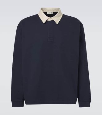 Frame Denim Cotton jersey polo sweater